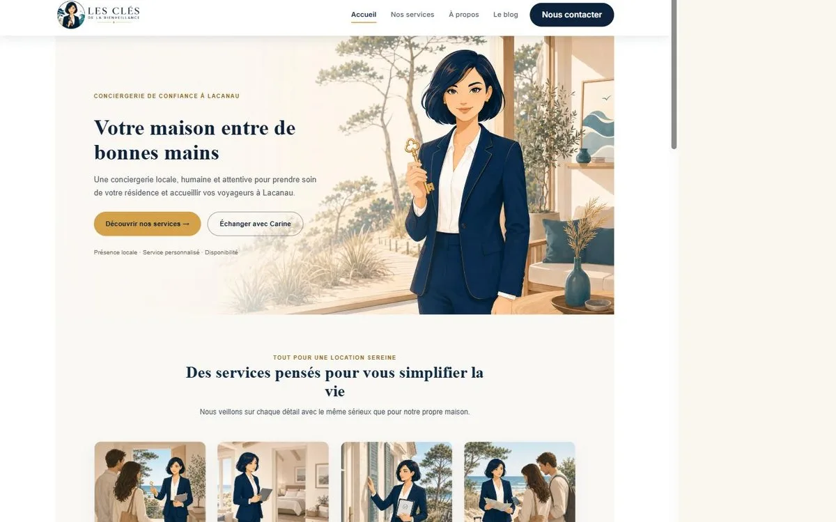 Site Les Clés de la Bienveillance réalisé par Chameleon Digital Studio